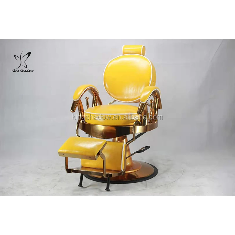 Yellow Colour Customized Used Barber Chairs Cheap Barber Chair For