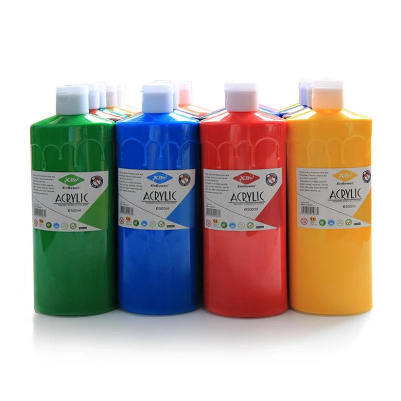 Xinbowen Hot Sale Nontoxic 19 Colors Plastic Bottle 500ml Colorful