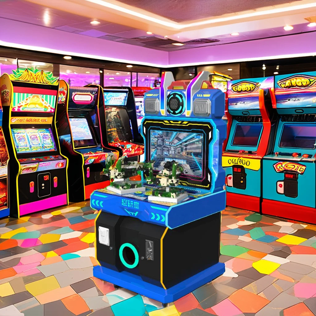 product raisefun whole sales factory price 22 inch two guns shooting machine arcade coin operated machine for kids-4