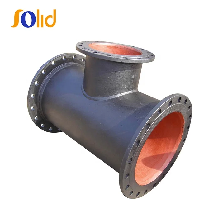 Big Size ISO2531,EN545 Ductile Iron Pipe FIttings Equal Tee All Flanged Tee