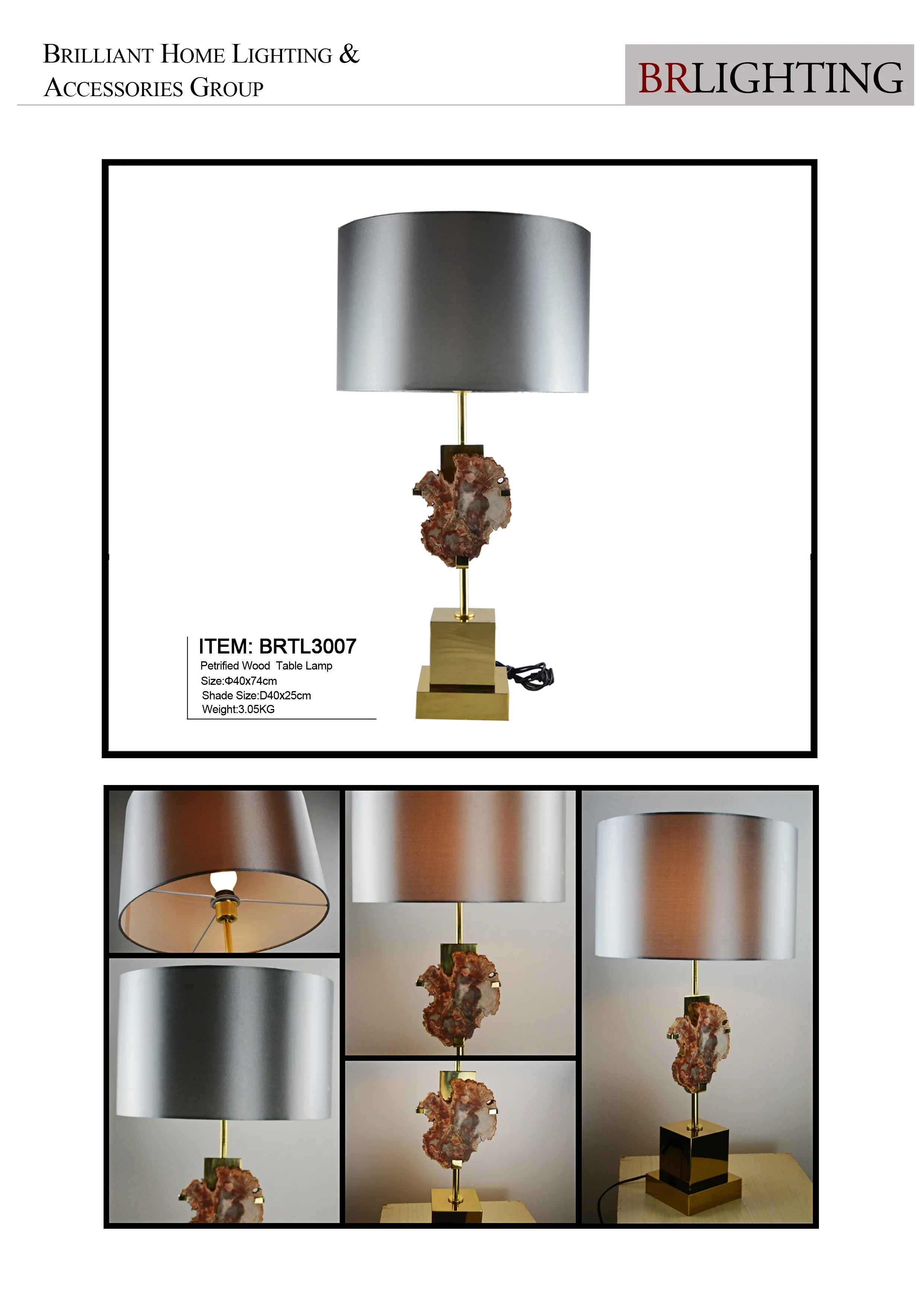 New products modern furniture lustre tree  fossil hardware table lamp with lampshade
