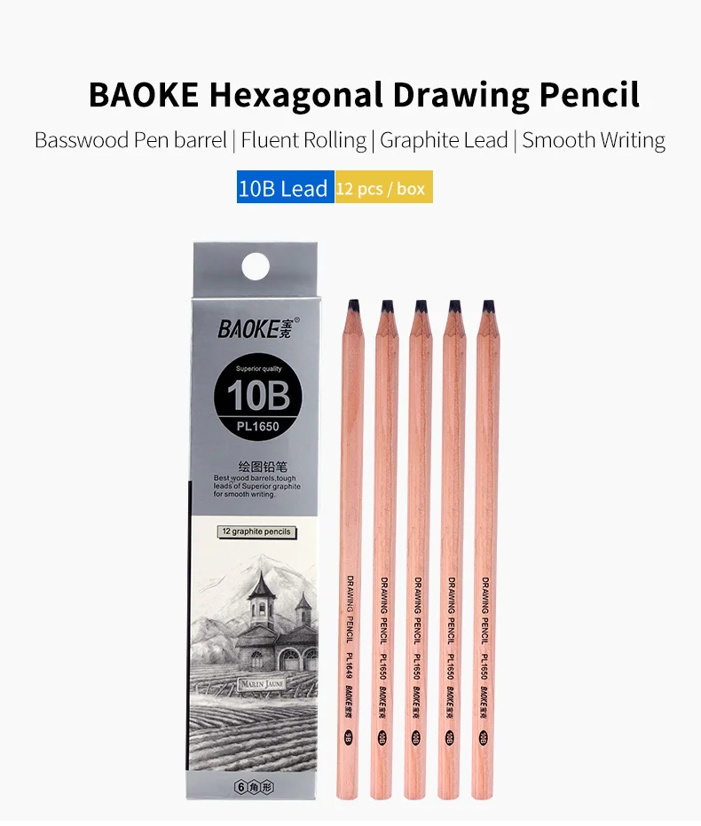 高品质豪华铅笔木制光滑10b铅笔黑色绘图绘图铅笔与石墨铅 Buy 豪华铅笔定制铅笔石墨铅笔 铅笔起草10b铅笔b铅笔橡皮擦 不同类型的铅笔