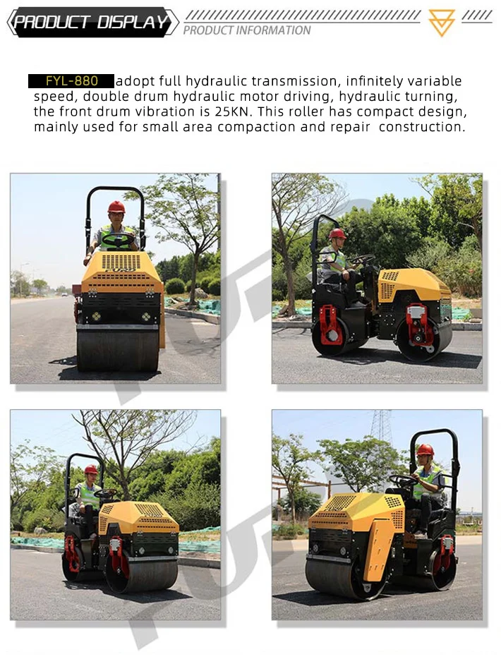 1 Ton Vibratory Mini Road Roller Compactor Fyl 880 Buy 1 Ton Roller