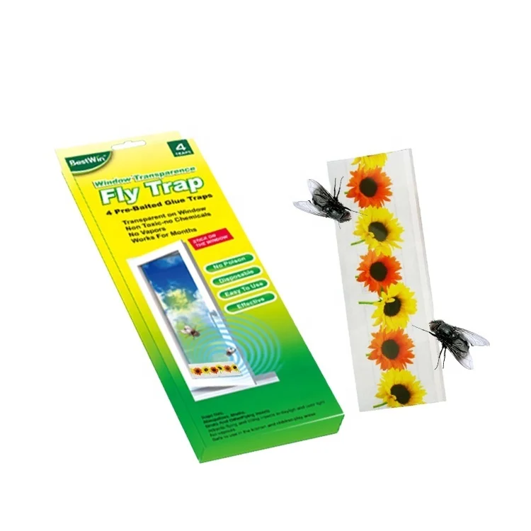 ISO9001 factory non-toxic clear decorator window yellow sticky fly trap