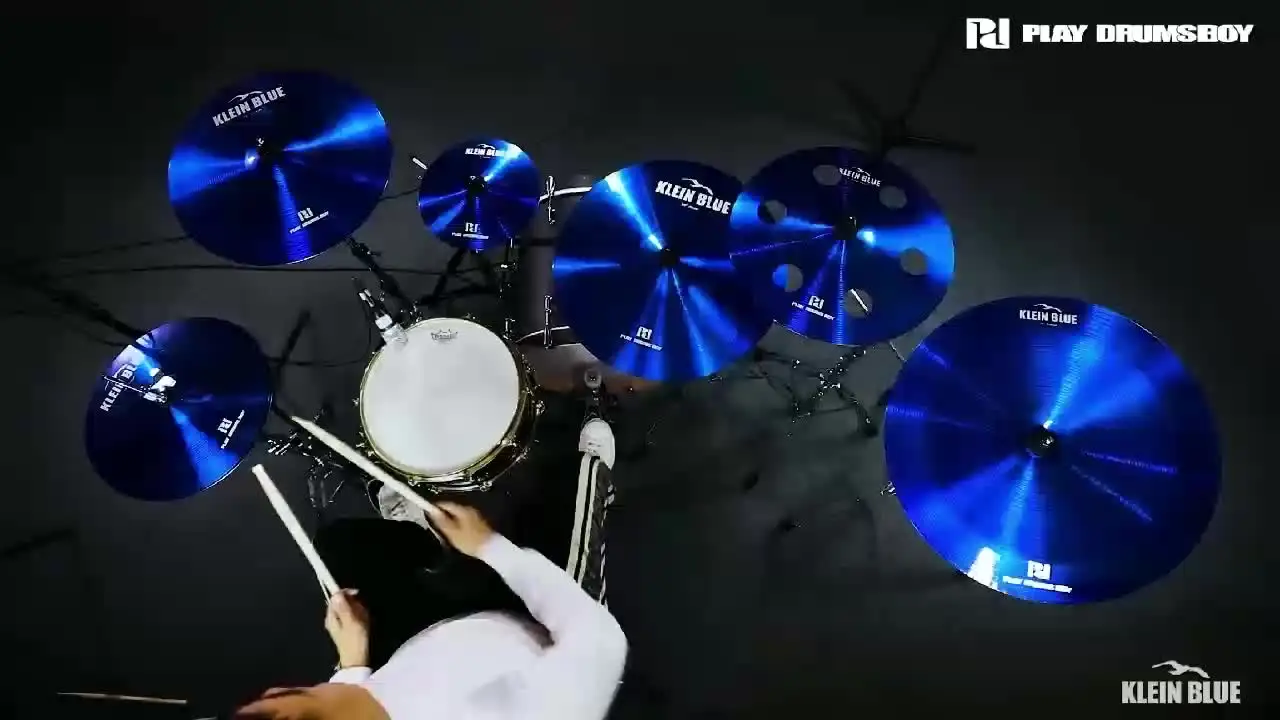 Professional 7-Piece PD Blue Cymbal Set for Drum Players