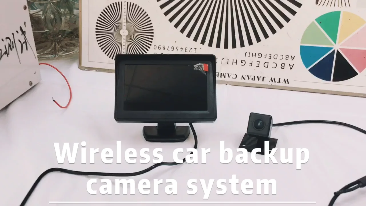 Wireless Reverse Camera System 4.3" Lcd Monitor Waterproof Ip68