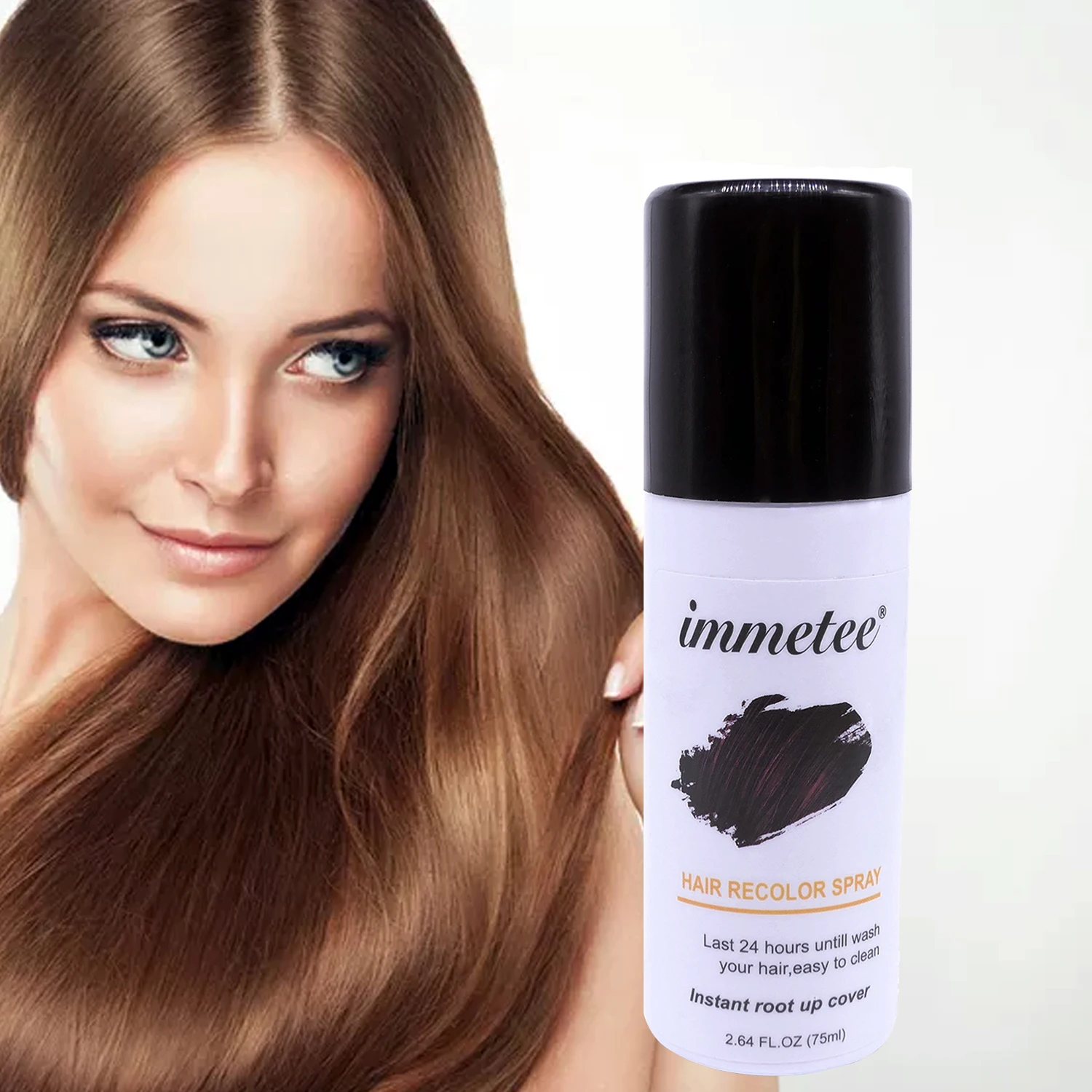 Black Dark Brown Color Hair Spray Washable Temporary Touch Up Color Spray  For Hair - Buy Color Spray For Hair,Hair Touch Up Color Spray,Washable Hair  Color Product on 
