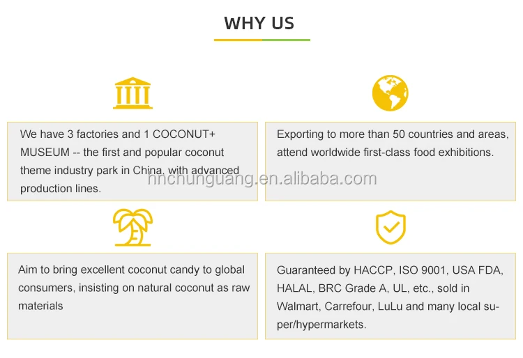 Factory Direct Sales, Coconut Candy, HALAL Sweet Coconut Sugar