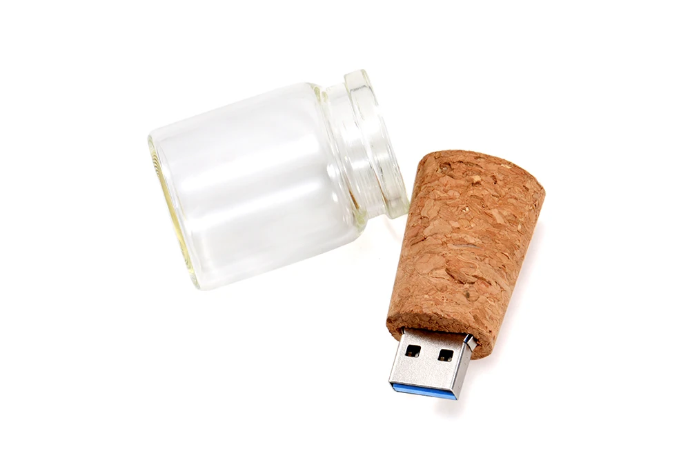 USB 3.0 wooden slider box + drift bottle model USB flash drive 4GB 8GB 16GB 32GB 64GB 128GB Pendrive stick Custom LOGO - ANKUX.COM