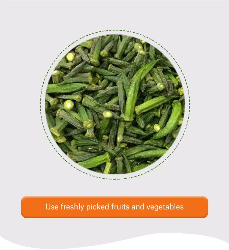 Wholesale China Healthy Snack Vacuum Fried Okra Crisp Vegetable Chips
