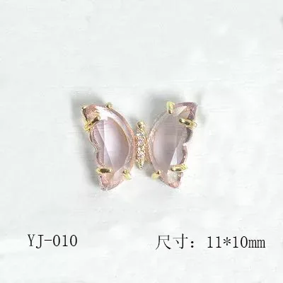 3d Butterfly Nail Art Charm Decoration Nail Art Accessories INS Three-Dimensional Crystal Butterfly Nail Art .jpg