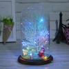 2019 factory direct sales micro-landscape lighting decoration cartoon lovely elk Christmas in solid wood base for best gift