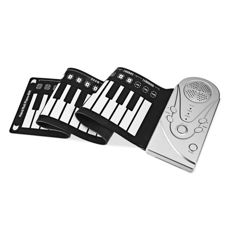 Dropshipping Electric Flexible Soft Key MIDI  Piano Hand Roll 49K Piano Folding  Keyboard  Portable Digital Piano