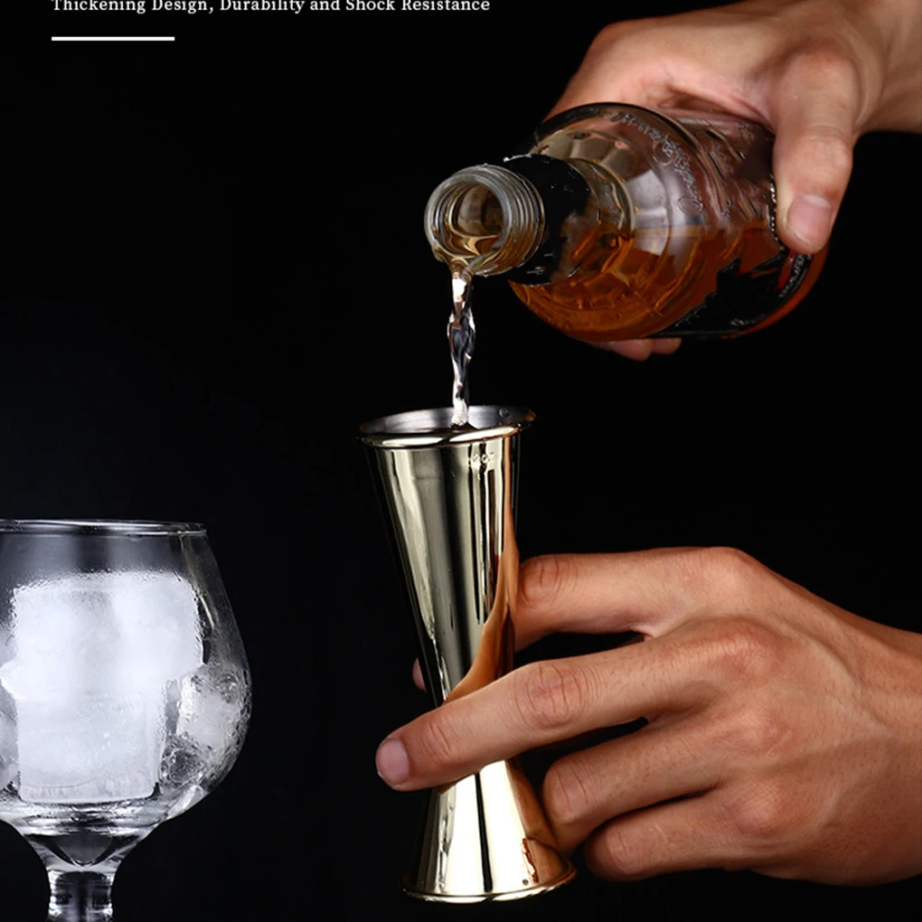 Cocktail Spirit Bartender Jigger Measuring Bar Design Double Cup Stainless Steel 