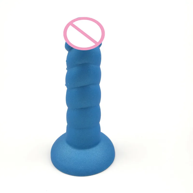 New style color with Metallic dildo silicone blinking Strong Realistic toy Women Suction Vaginal dildo