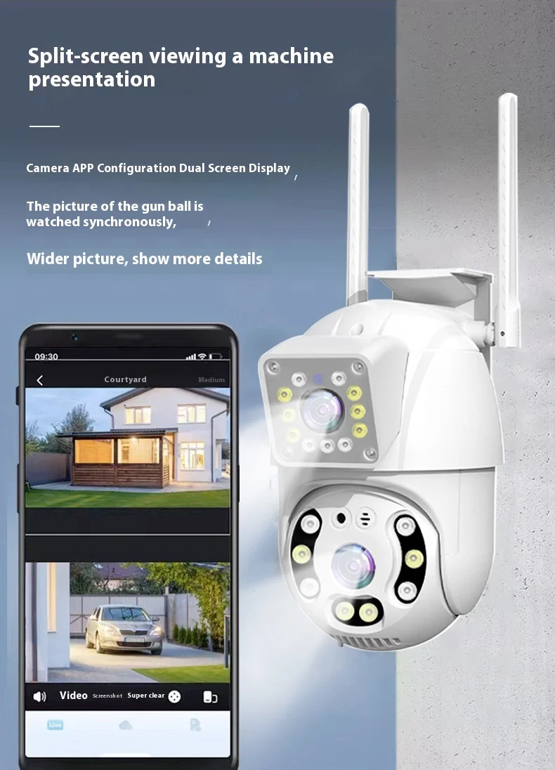 Cloudbirds V360pro Outdoor Garden Security Camera 2.8mm CMOS with Wide Angle Mobile Multi-Synchroniz View Cloud Voice Alarm Push