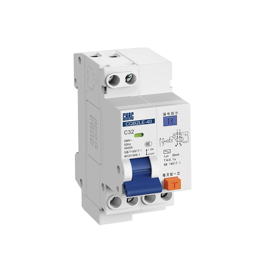 Chac Cqb2le 40 High Quality 2pole Dpn 40a 30ma Rcd Elcb Rccb Rcbo Residual Current 50hz 60hz Cqb2le 63 15 Ma 30 Ma 4500a Buy Rcd Elcb Circuit Breaker Elcb Rccb Product On Alibaba Com