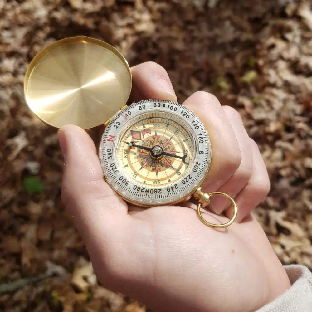 Camping Wandern Mini Brass Lineal Meter Maßstab Mess Werkzeug Gold