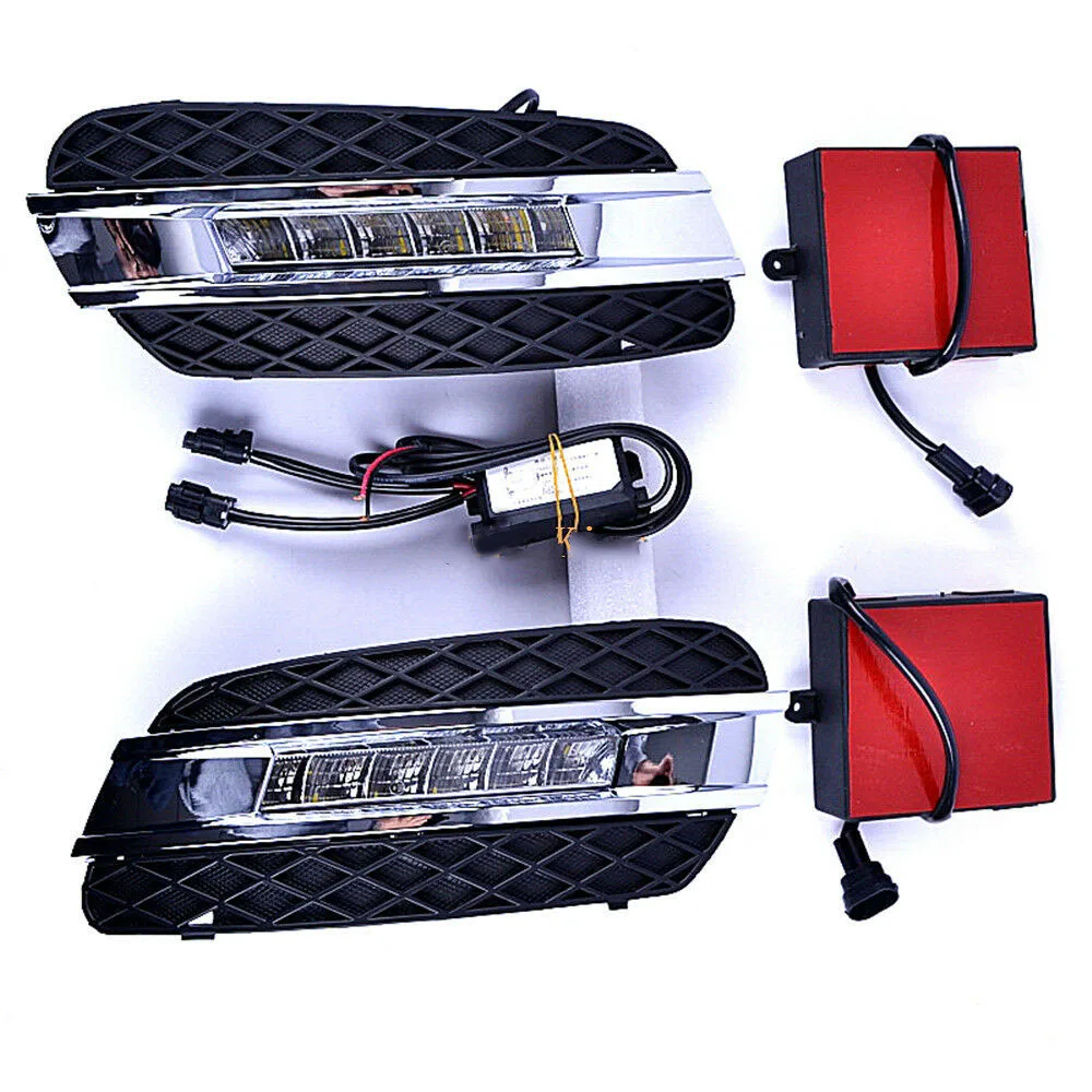 Pair  LED DRL Daytime Running Light Lamp For  Benz ML-Class ML320 ML350  2005 2006 2007 2008 2009 Replace DRL