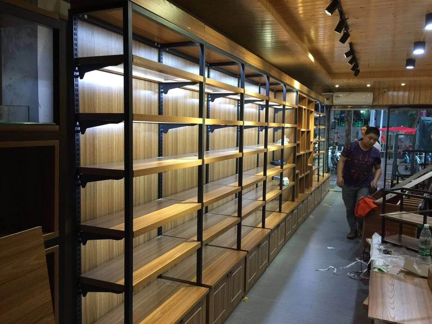 Góndolas Para Supermercado,Estantes De Exhibición Para Tienda De