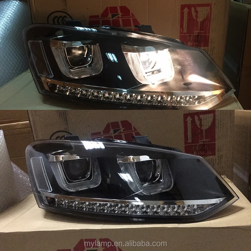 2 Pieces For Volkswagen Polo Mk5 Vento Cross Polo Led Head Lamp 2011