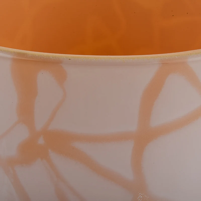 hand painting glass candle jar