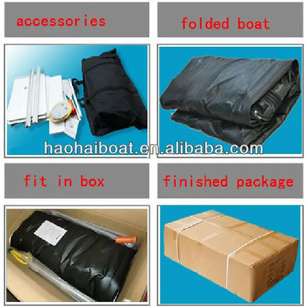 420cm 3 person hypalon inflatable fishing kayak