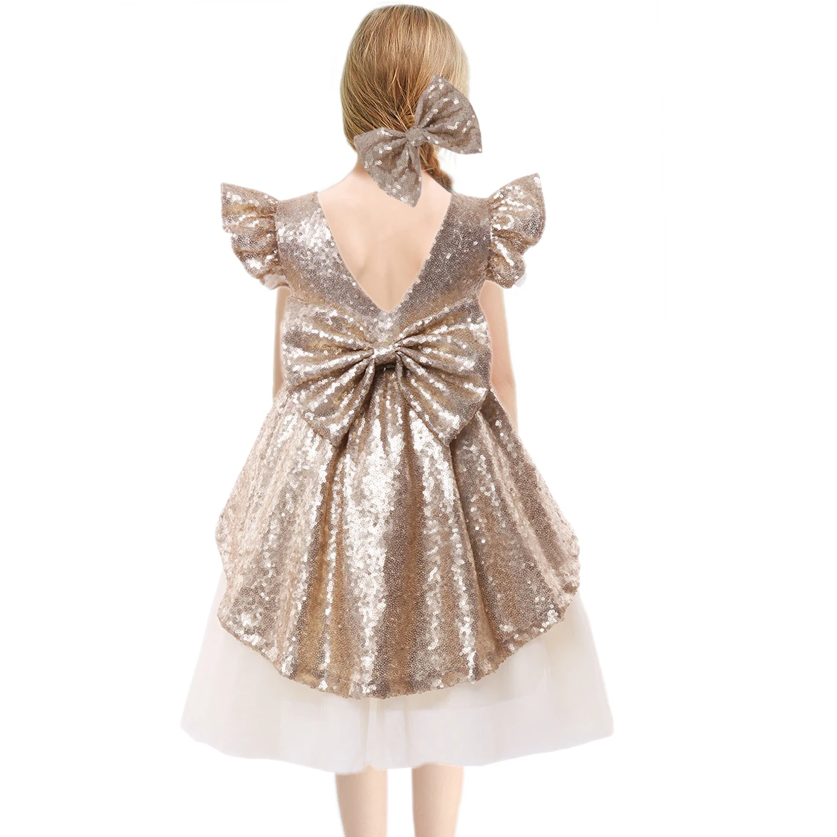 Little Girls Sequin Party Dress Hilo Toddler Kids Specail Occasion