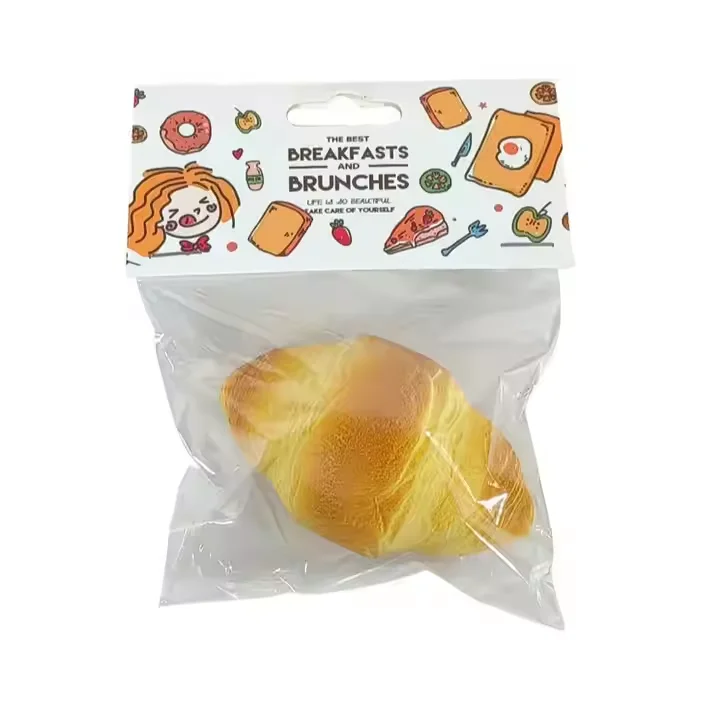 Custom design soft pu foam bread toys universal pressure simulation pressure children's toys details