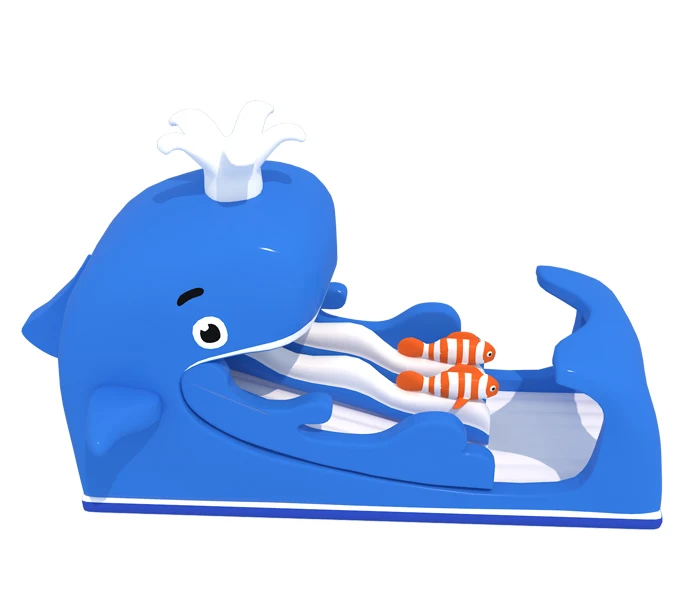 新的充气蓝鲸幻灯片出售