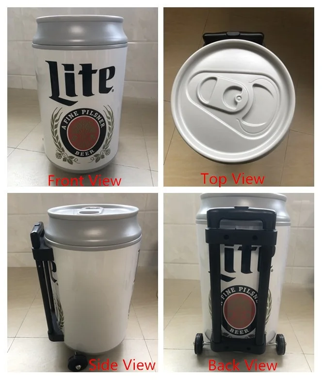 Cans Shape Cooler Bucket With Trolley 1 Gallon/5 Gallon Cooler Box