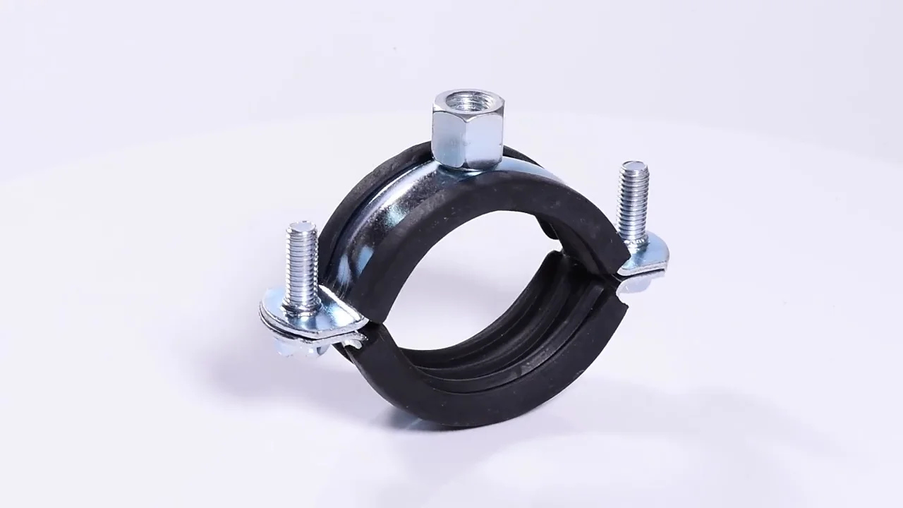 Custom High Quality 2 Bolt Stainless Steel Rubber Lined Pipe Fixing