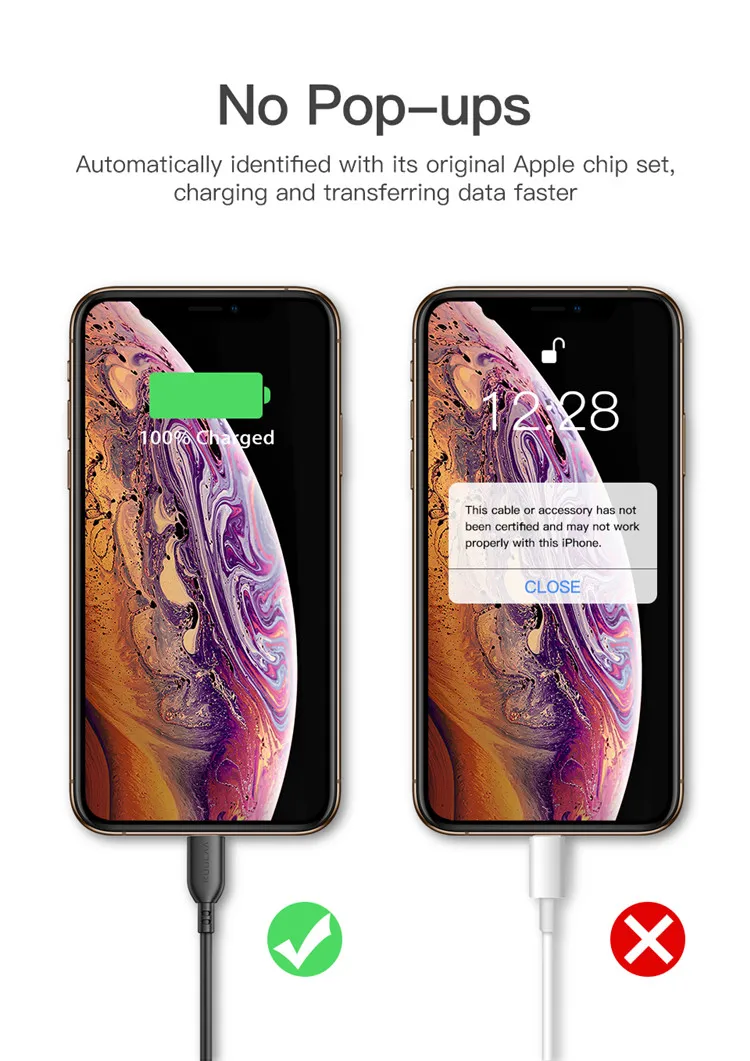 KUULAA Special Sale Mfi Certification 2.4A Sync Fast Charging USB 0.5 1 2M Fast Charger Data Cable for iPhone for Sale