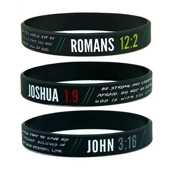 Fast Shipping Christian Wristbands /john 316romans 122 Joshua 19