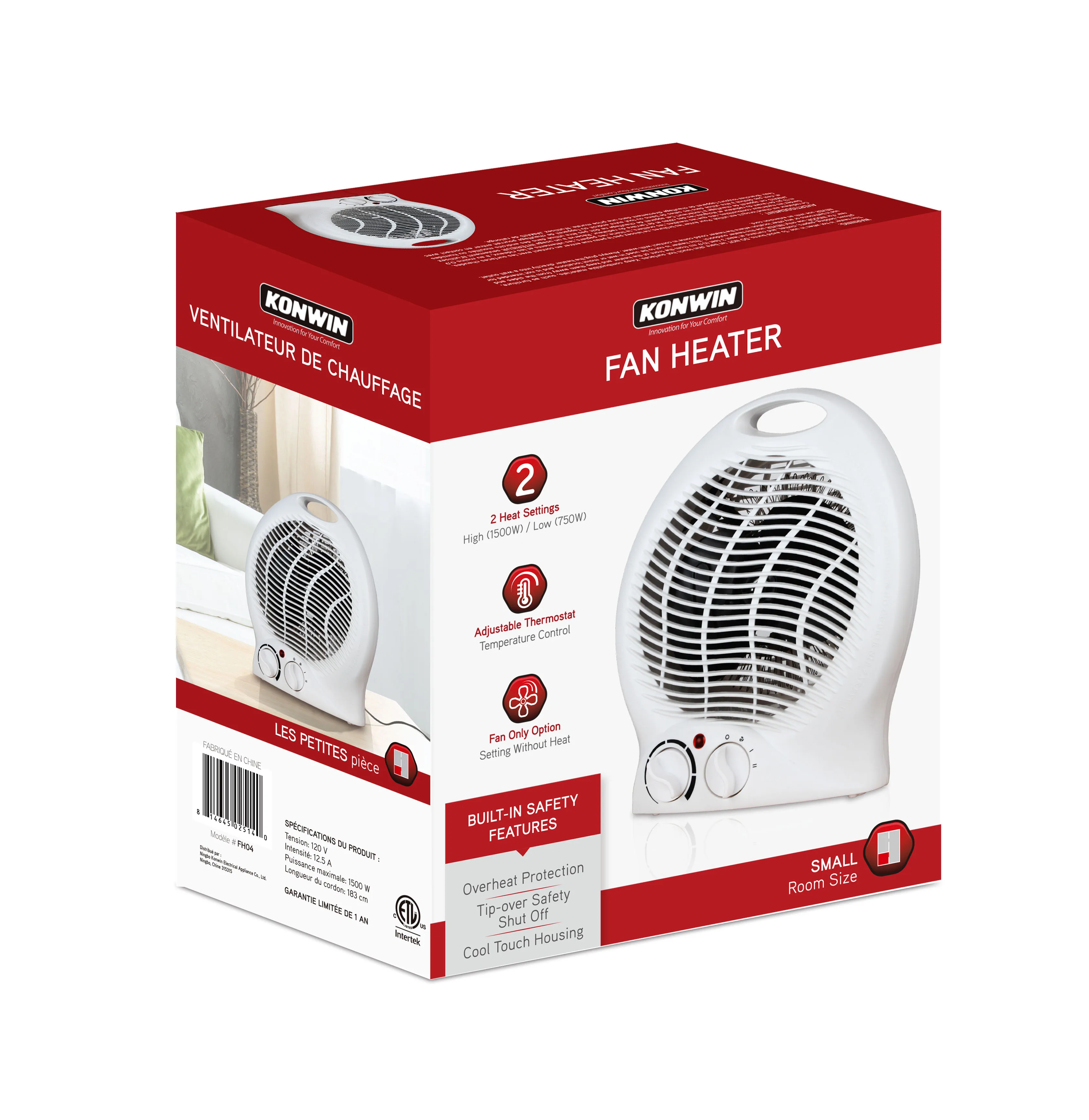 Whole Sale Supplier Konwin Premium Electric Mini Fan Heater Fh04 Buy