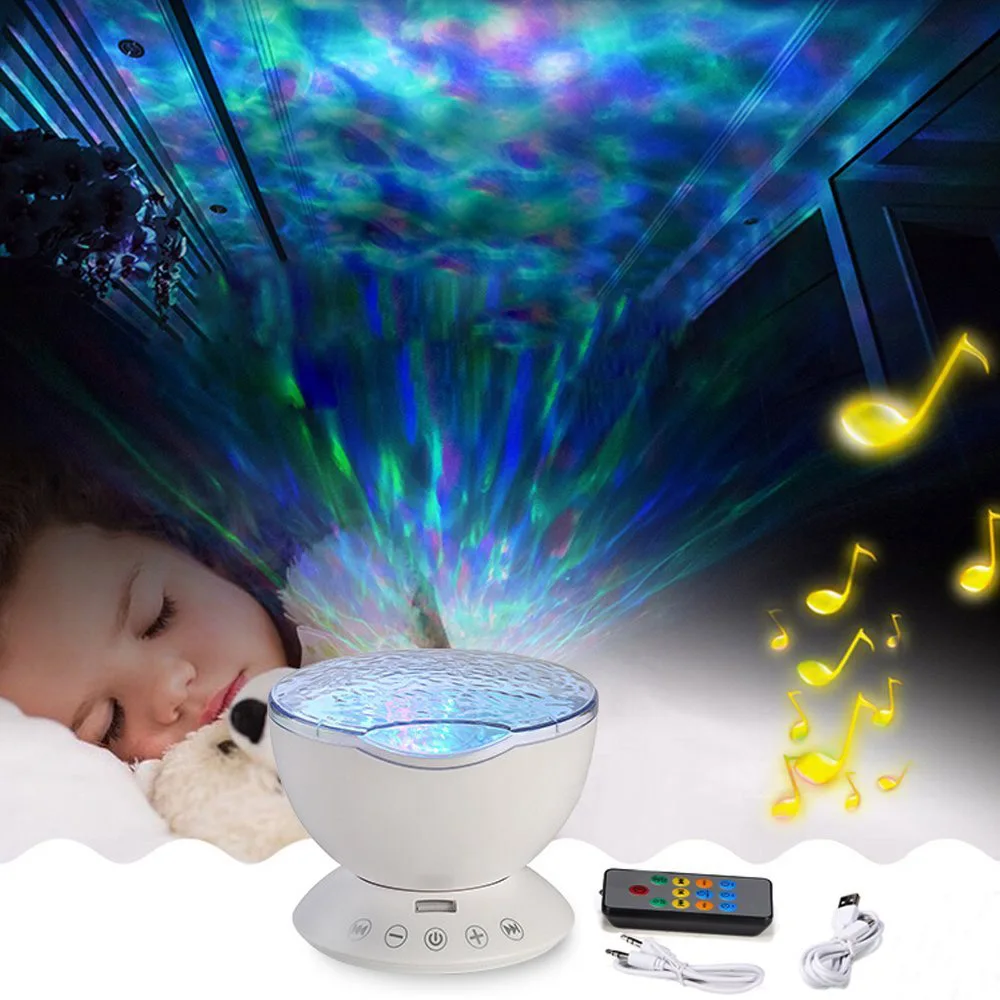 Timer Rotating Projection White Noise Night Light For Baby Kids Adults Bedroom Living Room