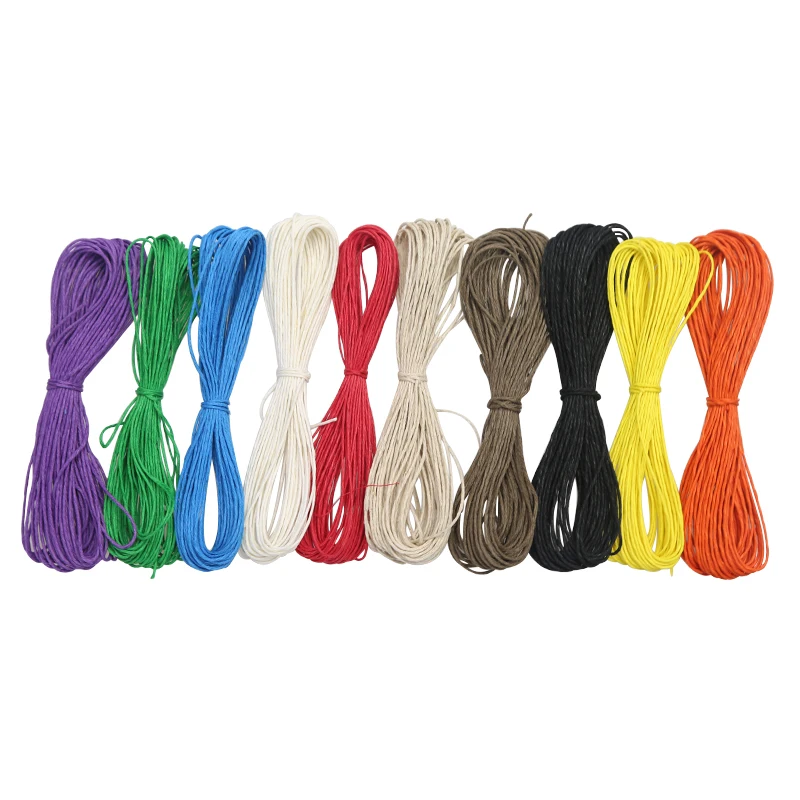 High Quality Polished 0.5mm Diy Natural 10-color Waxed Hemp Cord For ...