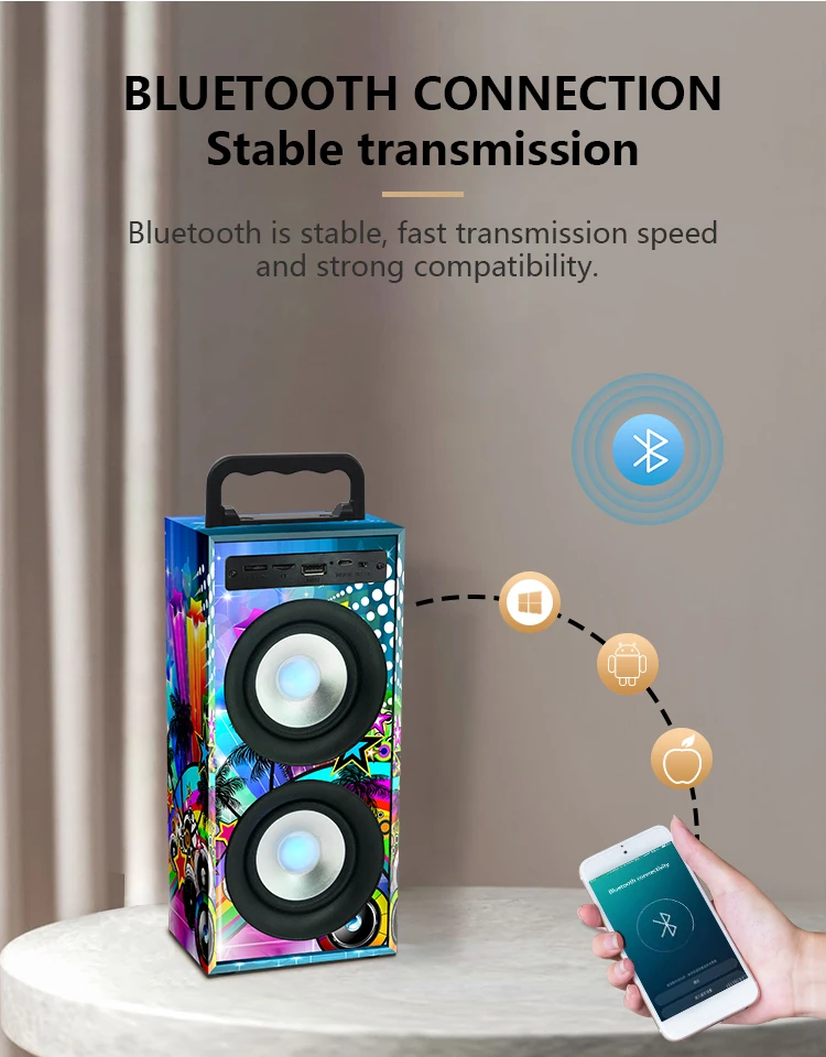 karaoke subwoofer mini portable dj bluetooth speaker bluetooth sound box wireless speaker home theatre system - ANKUX.COM