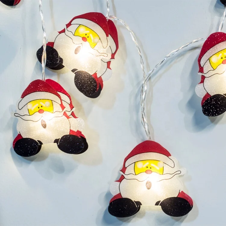 Newish OEM Walmart Interactive PVC Christmas Santa Claus Flower Led String Chain Light