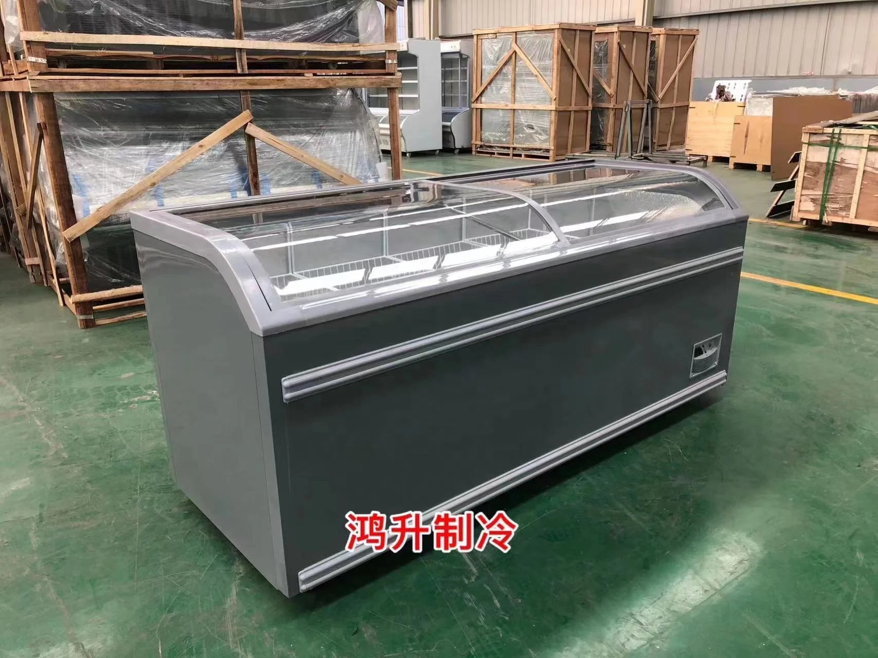 Supermarket Freezer Mall Refrigerator Display Showcase Freezing 0 To ...