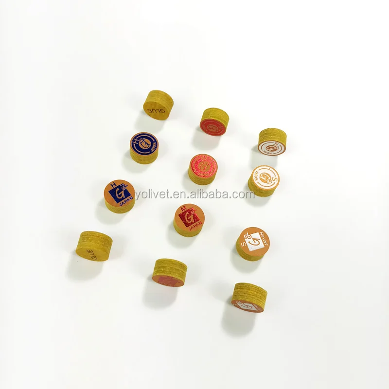 Professional Brown 14mm Pool Billiards Cue Tips In S/m/h 8layers G2 Cue