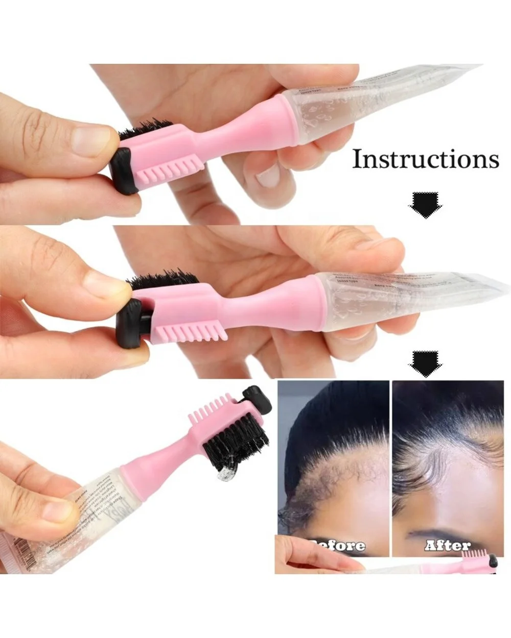 Baby Hair Edges Brush For Black Women 3 In 1 Baby Hair Inyou Pro