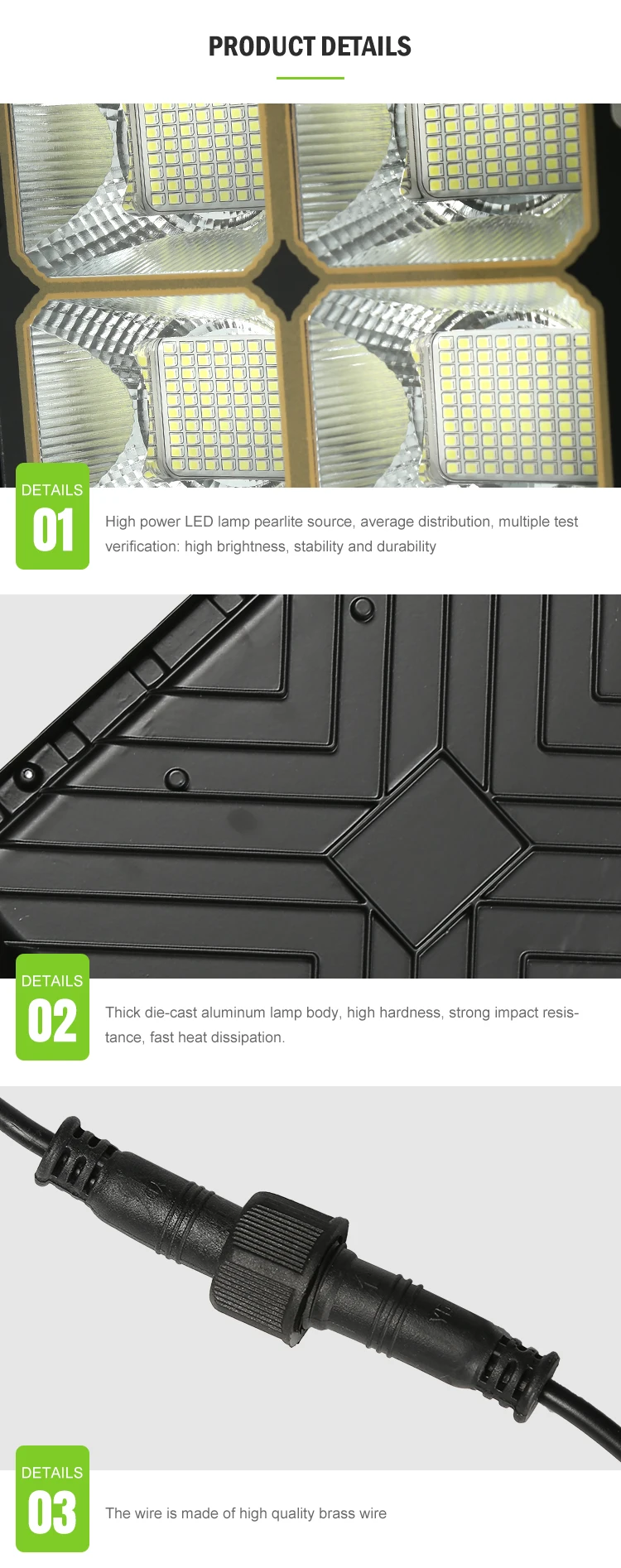 Separate Aluminium Ip66 Waterproof Motion Sensor 50w 80w 100w 150w 200w 300w LED Solar Street Light Fixture