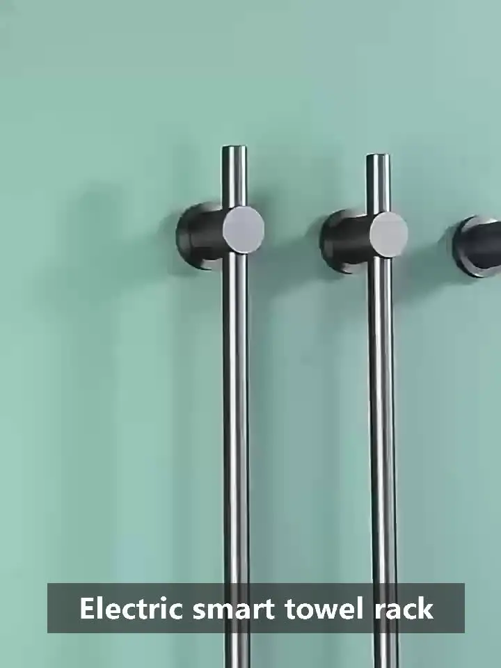 Smart Intelligent Timing Towel Warmer Wall Mounted Gold Concealed