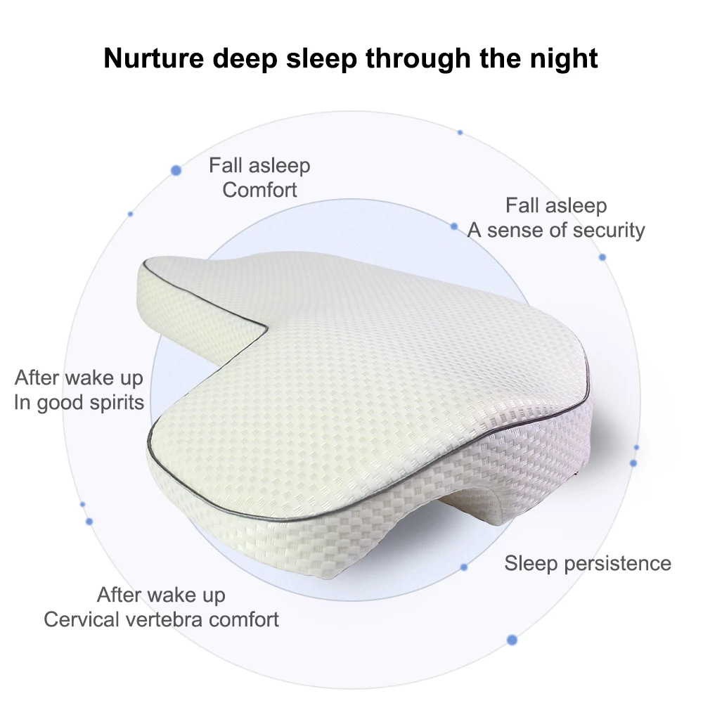 Couples Pillow Arched Cuddle Pillow Wife Husband Arm Rest Anti Pressure