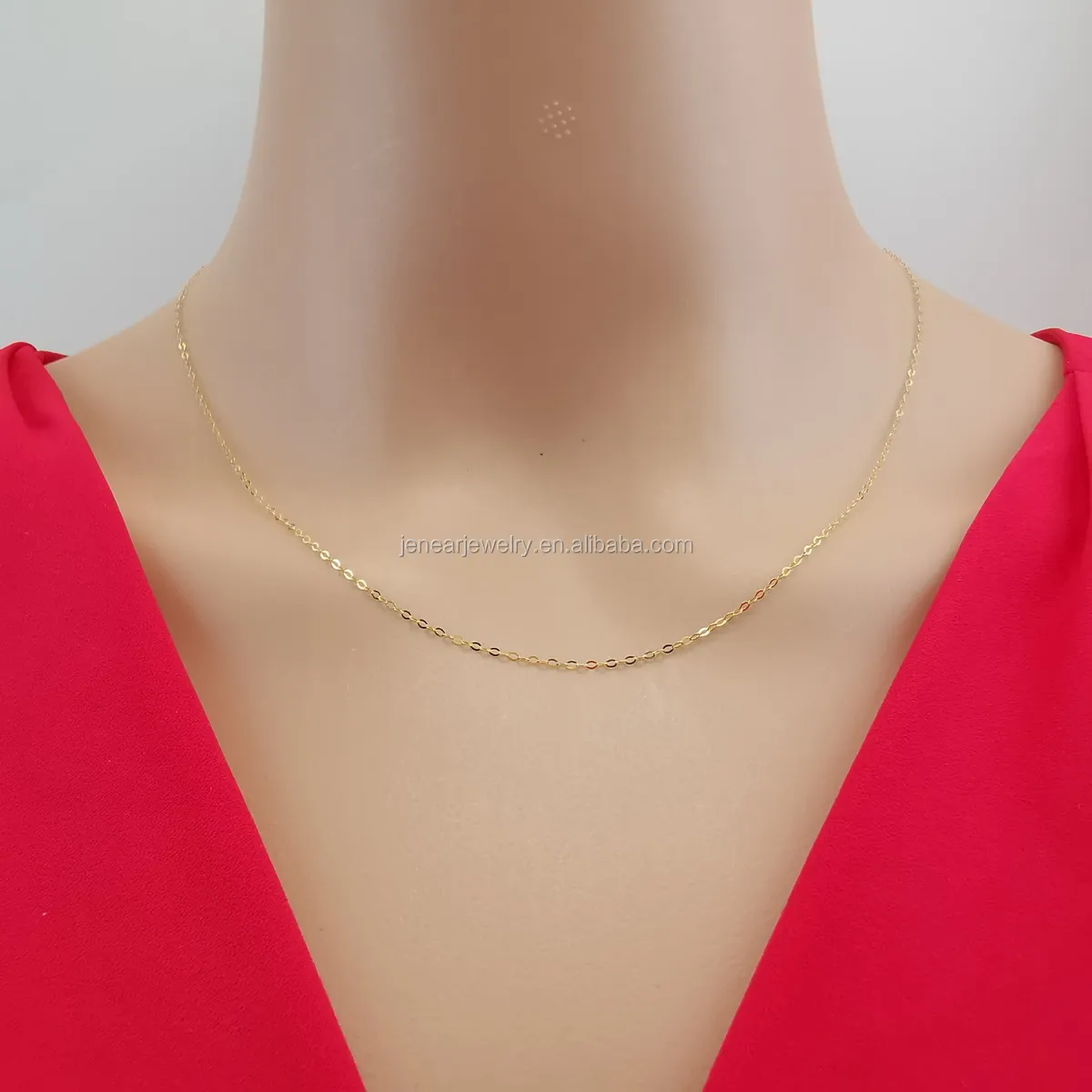 Genuine 18k Solid Real Gold Chain Necklace O Shape Cross Au750 Necklace  Fully Gold Chain - Buy Real Gold Necklace,Genuine Gold Necklace,18k Gold  Chain 