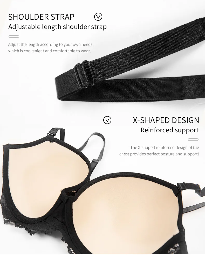 Wholesale Cross-Border Plus Size Underwear Anti-Sagging Adjusted-Straps Bra Breathable Steel Ring Large Cup for Small