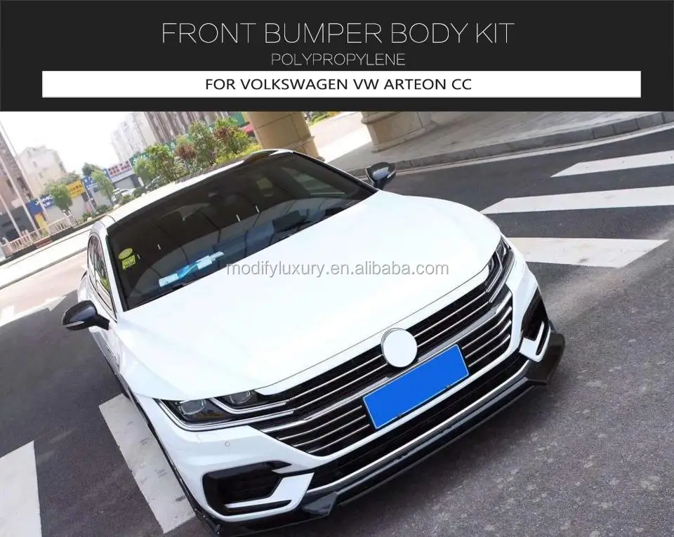 Abs Car Front Bumper Of Body Kits For Volkswagen Vw Arteon Glossy Black