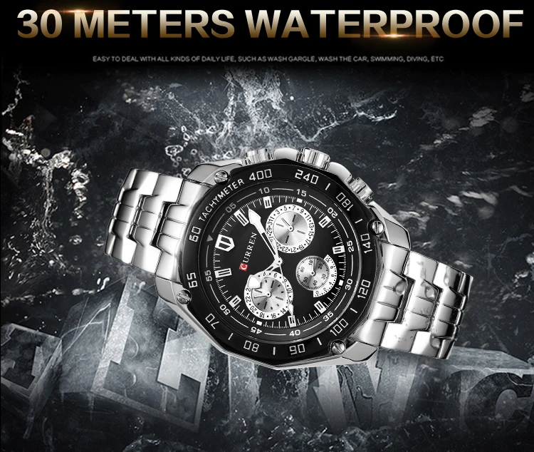 Curren Brand Luxury Mens Watch Waterproof Fashion Sport Quartz Wristwatch Male Watch