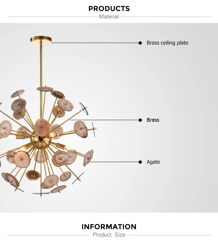 shining brass chandelier modern